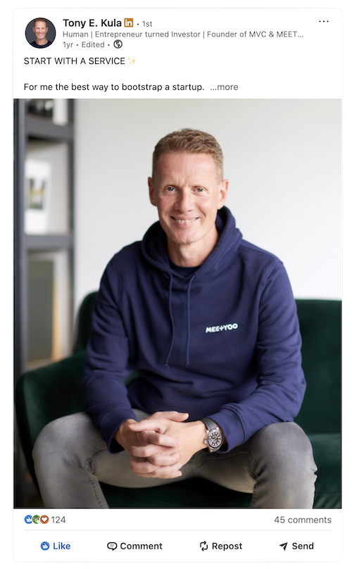 Example LinkedIn post with a convtroversial opinion